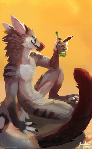 Enjoying a drink
